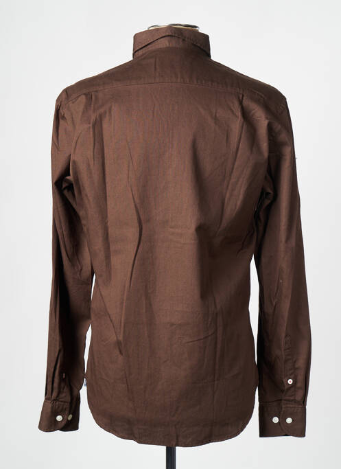 Cămașă cu mâneci lungi maro BLUE bărbat