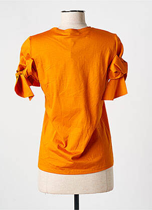 Tricou elasticitate mâneci scurte portocalie PAULE KA femeie