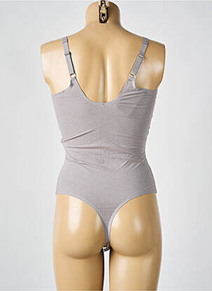 Body guler rotund bretele subțiri gri WOLFORD femeie