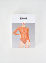 Body de lenjerie ușoară și transparentă negru WOLFORD femme