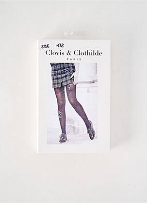 Colanți imprimeu fantezie negru CLOVIS & CLOTHILDE femeie