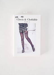 Colanți imprimeu fantezie negru CLOVIS & CLOTHILDE femme