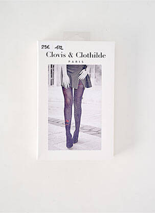 Colanți imprimeu fantezie negru CLOVIS & CLOTHILDE femeie