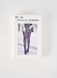 Colanți imprimeu fantezie negru CLOVIS & CLOTHILDE femme