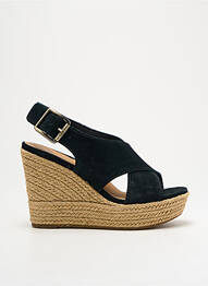 Espadrile nubuc toc de 7 la 9 cm negru UGG femeie