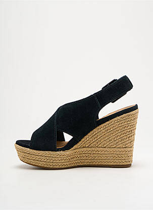 Espadrile nubuc toc de 7 la 9 cm negru UGG femeie