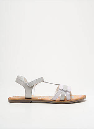 Sandale/pantofi decupați material neted toc plat până la 3 cm gri KICKERS femeie