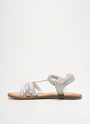 Sandale/pantofi decupați material neted toc plat până la 3 cm gri KICKERS femeie