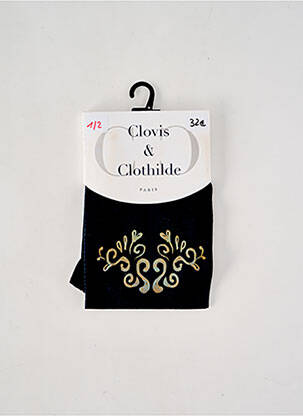 Colanți imprimeu fantezie negru CLOVIS & CLOTHILDE femeie