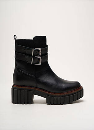 Botine/ghete material neted toc de 4 la 6 cm negru REQINS femeie