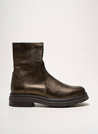 Botine/ghete material neted toc de 4 la 6 cm auriu ALIWELL femme