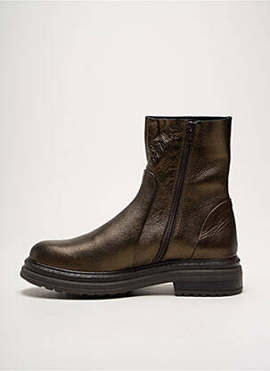 Botine/ghete material neted toc de 4 la 6 cm auriu ALIWELL femeie