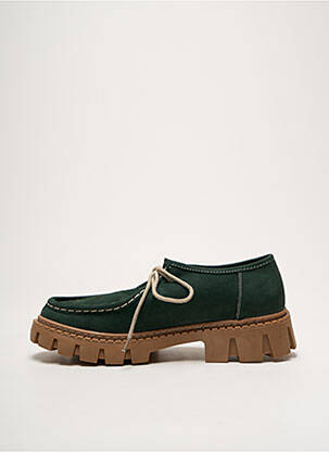 Derby-uri nubuc toc de 4 la 6 cm verde COCO ET ABRICOT femeie