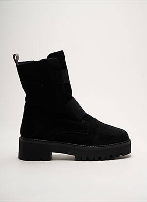 Botine/ghete nubuc toc de 4 la 6 cm negru REQINS femeie