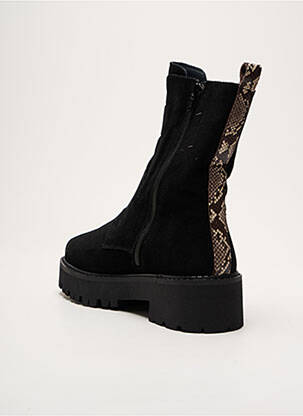 Botine/ghete nubuc toc de 4 la 6 cm negru REQINS femeie