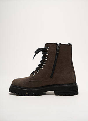 Botine/ghete nubuc toc de 4 la 6 cm maro COCO ET ABRICOT femeie