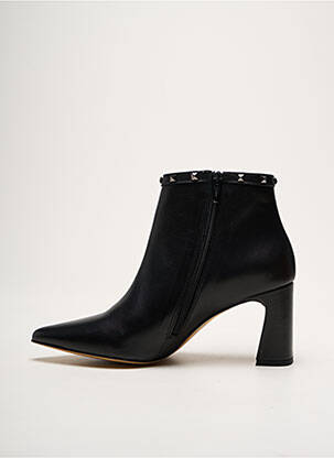 Botine/ghete material neted toc de 4 la 6 cm negru QOO TUM femeie