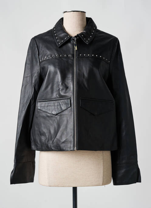 Geacă din piele negru OAKWOOD femeie