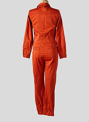 Salopetă-pantalon guler de bluză mâneci lungi portocalie PAKO LITTO femeie