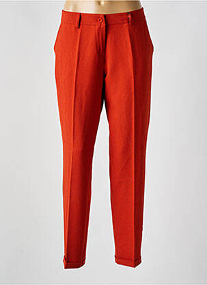 Pantalon 7/8 închidere cu fermoar sub clapetă cu nasturi portocalie PAKO LITTO femeie