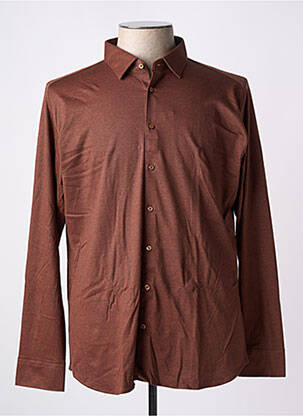 Cămașă cu mâneci lungi maro DESOTO bărbat