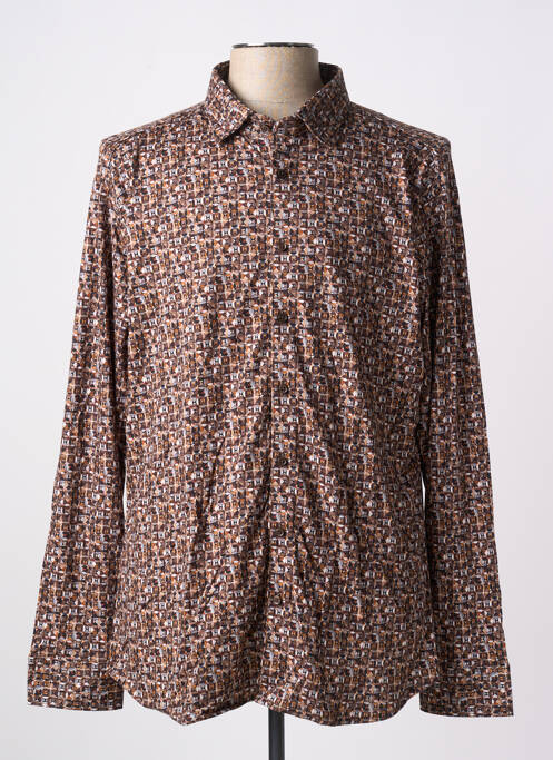 Cămașă cu mâneci lungi maro DESOTO bărbat