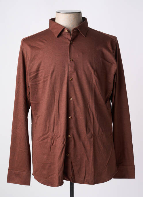 Cămașă cu mâneci lungi maro DESOTO bărbat