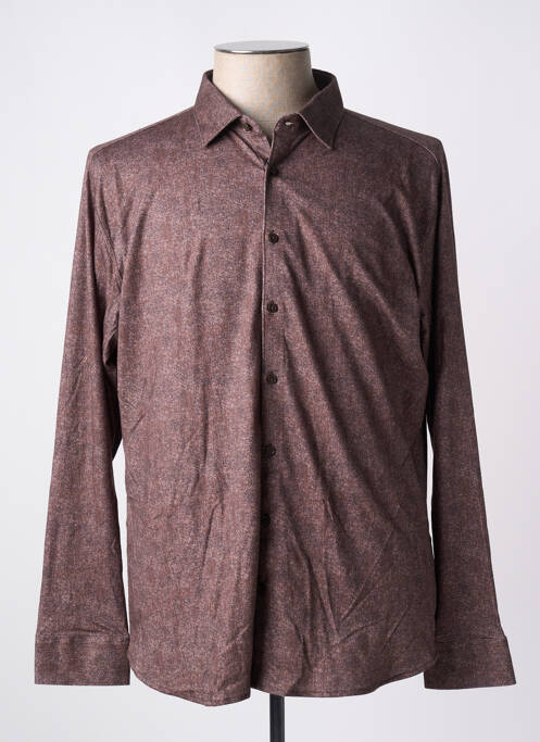 Cămașă cu mâneci lungi maro închis DESOTO bărbat