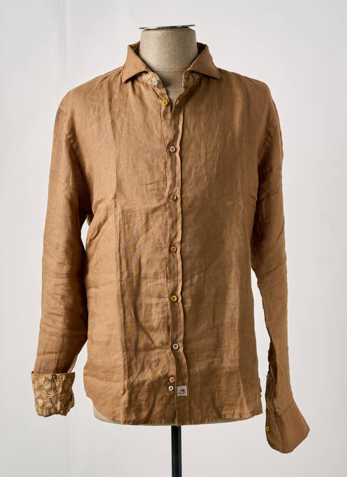 Cămașă cu mâneci lungi maro PANAMA bărbat