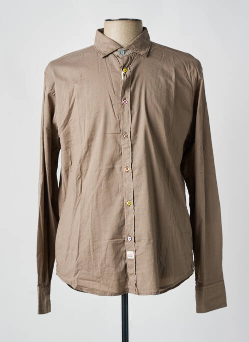 Cămașă cu mâneci lungi maro PANAMA bărbat