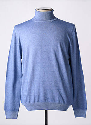 Pulover cu guler înalt albastru GRAN SASSO bărbat