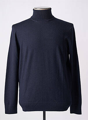 Pulover cu guler înalt albastru GRAN SASSO bărbat