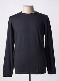 Pulover guler rotund mâneci lungi negru WOOL & CO homme