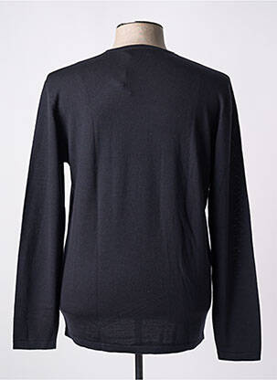 Pulover guler rotund mâneci lungi negru WOOL & CO bărbat