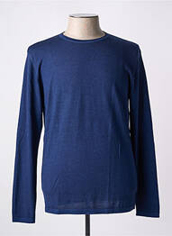 Pulover guler rotund mâneci lungi albastru WOOL & CO homme