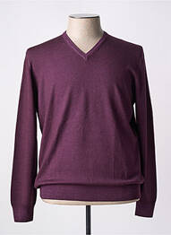 Pulover guler în v mâneci lungi violet GRAN SASSO homme