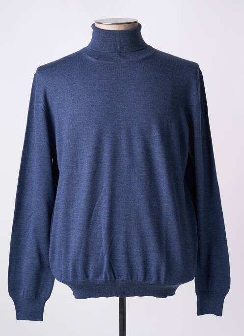 Pulover cu guler înalt albastru GRAN SASSO bărbat