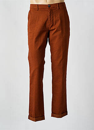 Pantalon chino țesătură poplin mărime normală portocalie MASON'S bărbat
