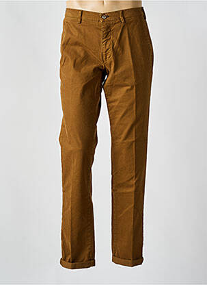 Pantalon chino țesătură poplin mărime normală galben MASON'S bărbat