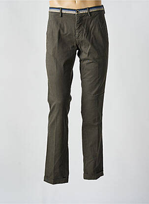 Pantalon chino țesătură poplin mărime normală verde MASON'S bărbat