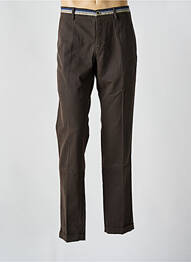 Pantalon chino țesătură poplin mărime normală maro închis MASON'S homme