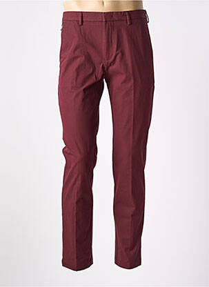 Pantalon chino închidere cu fermoar sub clapetă cu cârlig talie înaltă roșu HUGO BOSS bărbat