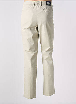 Pantalon chino închidere cu fermoar sub clapetă cu cârlig mărime normală bej HUGO BOSS bărbat