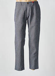 Pantalon drept țesătură melanj mărime normală albastru BOB homme