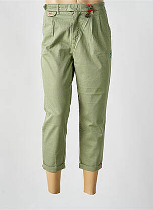 Pantalon 7/8 țesătură melanj mărime normală verde BOB bărbat