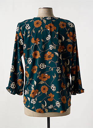 Bluză imprimeu floral mâneci 3/4 verde ROMEO POUR JULIETTE femeie