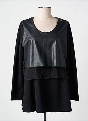 Tunică mâneci lungi guler rotund negru ALAIN MURATI femme