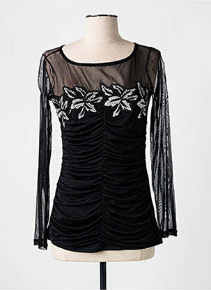 Top croială cambrată mâneci lungi negru ROMEO POUR JULIETTE femeie