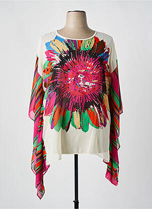 Tunică mâneci lungi bej FRIME femeie