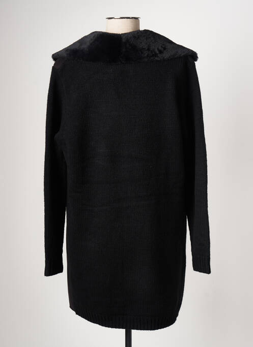 Palton lung negru SENSATION POUR ELLE femeie